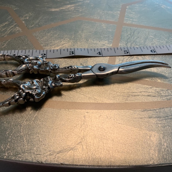 Antique Ladies Parlor/Desk Baroque Solid Sterling Scissors - Picture 7 of 10